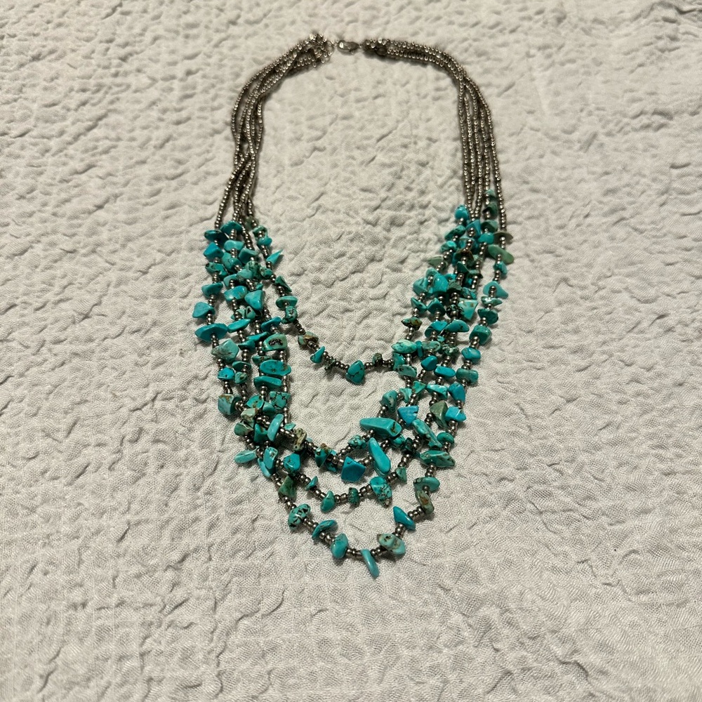 Faux Turquoise Necklace